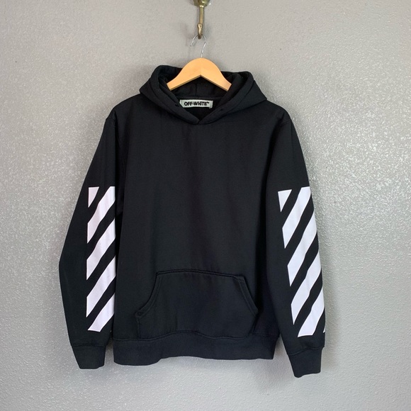 Off-White Tops - Off-White hooded sweatshirt / hoodie large